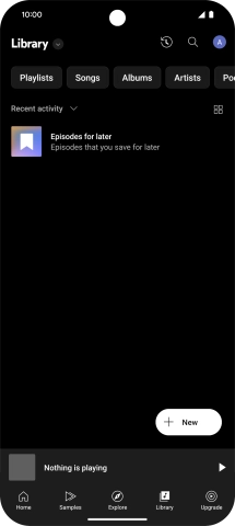 Press the drop down list. Press the drop down list.