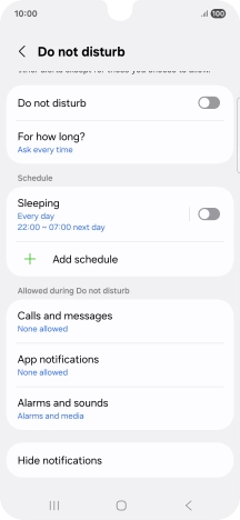 Press the indicator next to 
