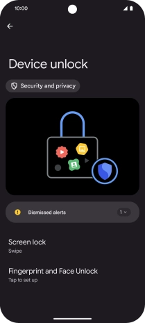 Press Fingerprint and Face Unlock. Press Fingerprint and Face Unlock.