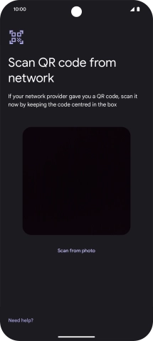 Place the QR code you've received inside the phone camera frame to scan the code.
