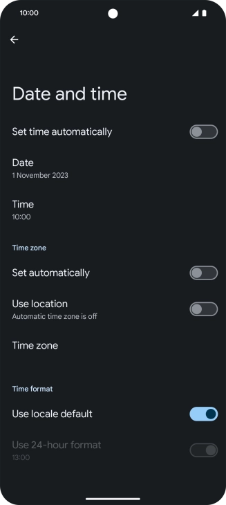 Press the indicator next to 