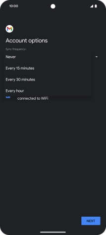 Press the required setting.