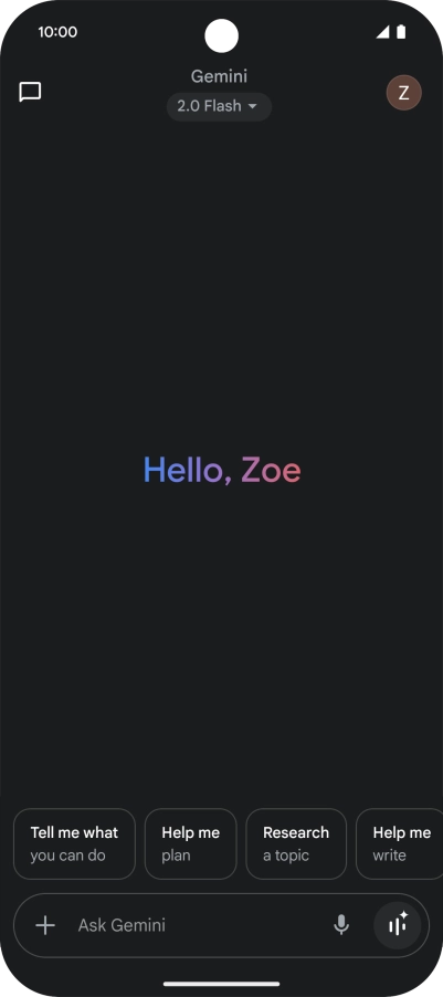 Press the profile icon.