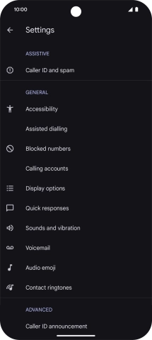 Press Calling accounts.