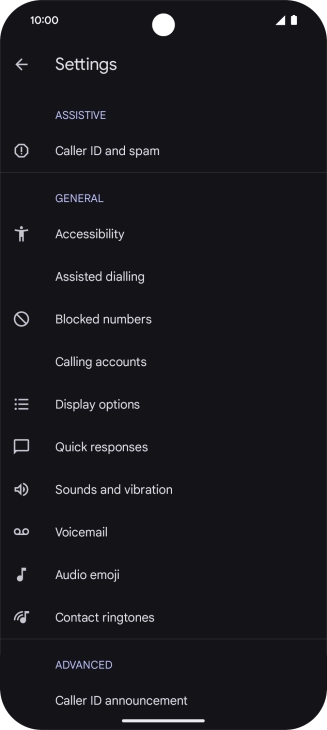 Press Calling accounts.