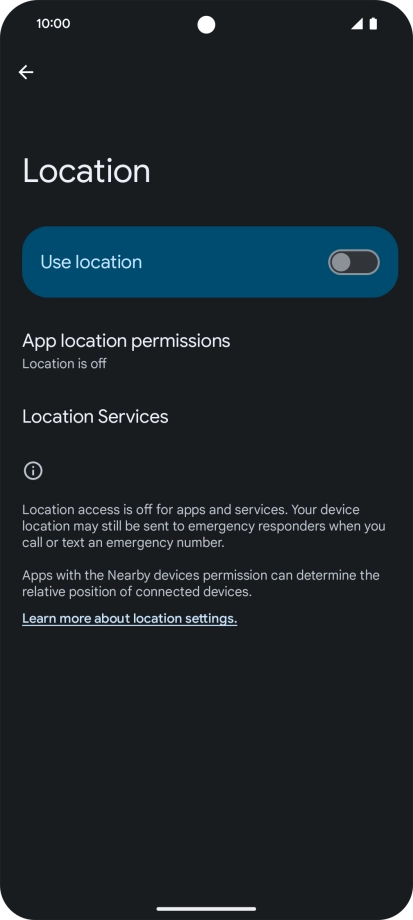 Press the indicator to turn the function on or off.