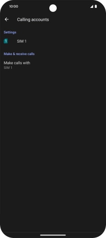 Press the name of the SIM. Press the name of the SIM.