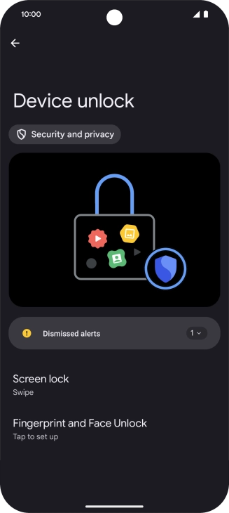 Press Fingerprint and Face Unlock. Press Fingerprint and Face Unlock.
