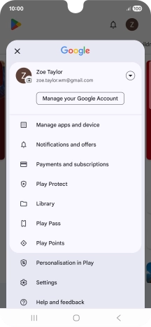Press Manage apps and device. Press Manage apps and device.