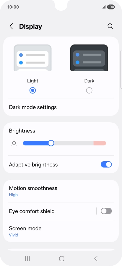 Press the indicator next to 