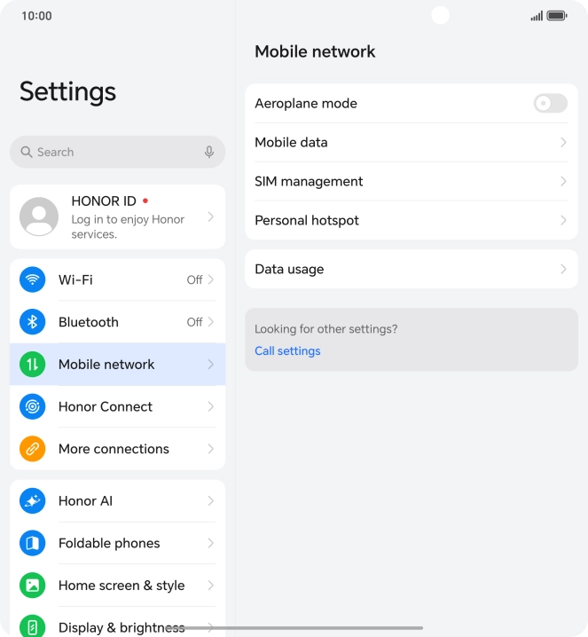 Press SIM management.