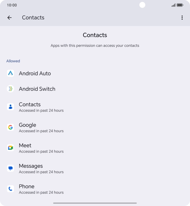Press the required app. Press the required app.