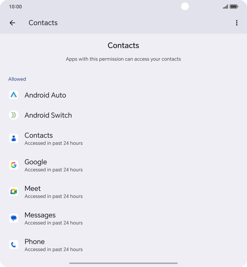 Press the required app. Press the required app.