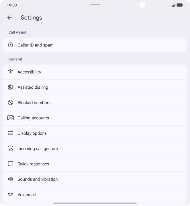 Press Calling accounts.