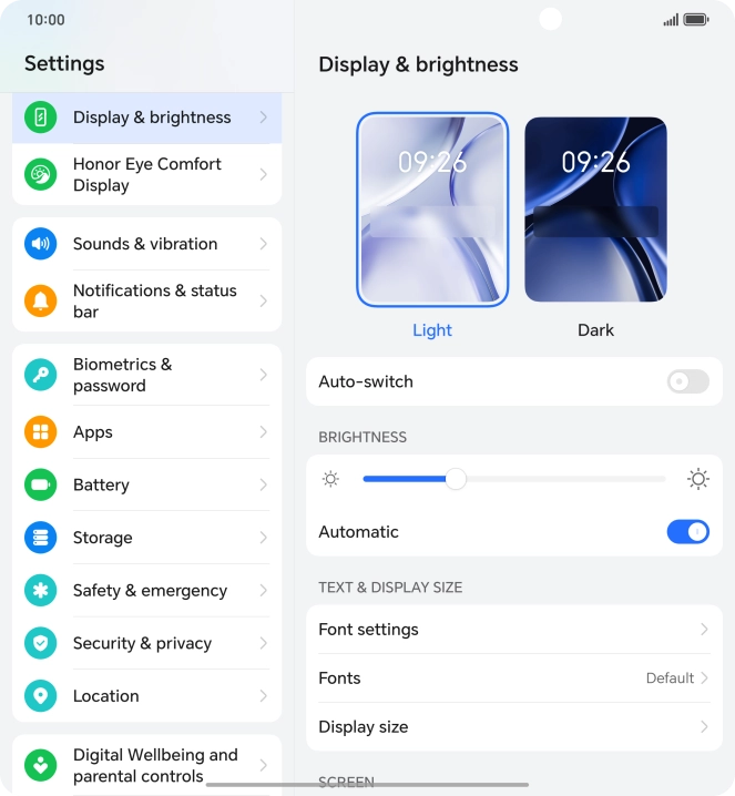 Press the indicator next to Press the indicator next to