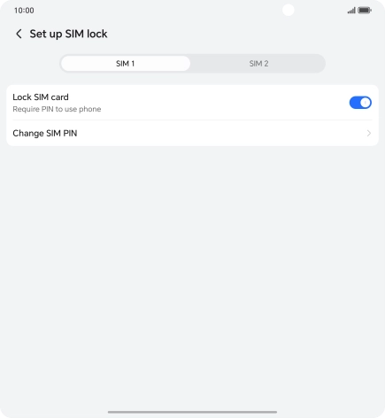 Press Change SIM PIN. Press Change SIM PIN.
