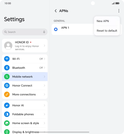 Press New APN. Press New APN.