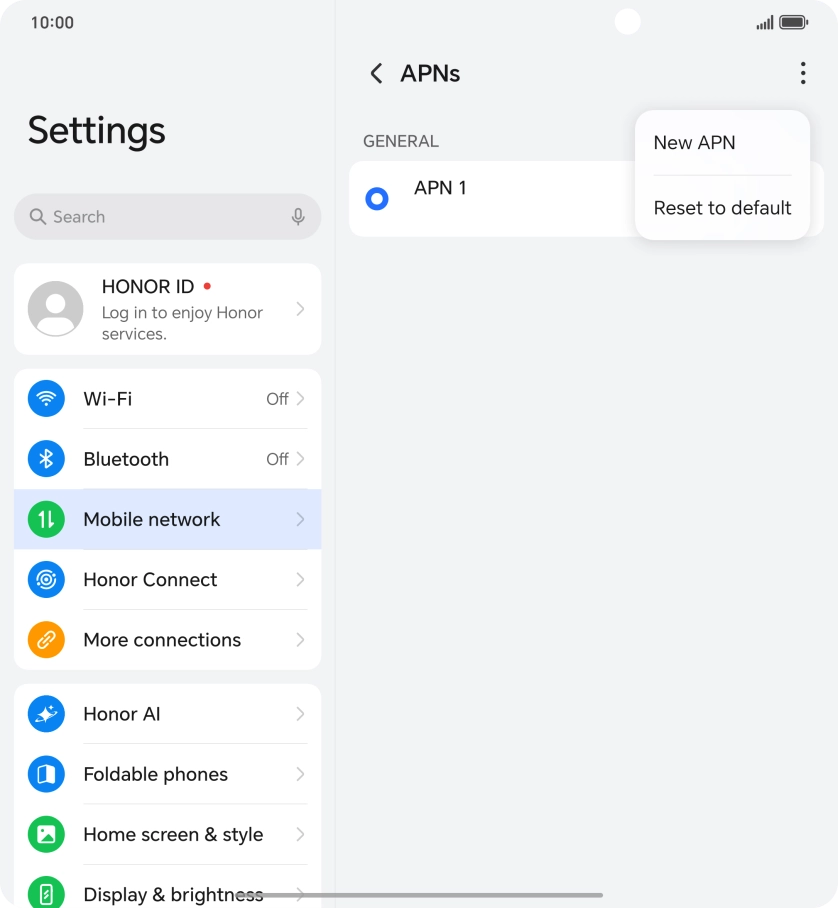 Press New APN. Press New APN.