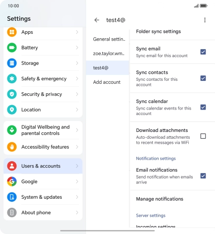 Press the field next to 