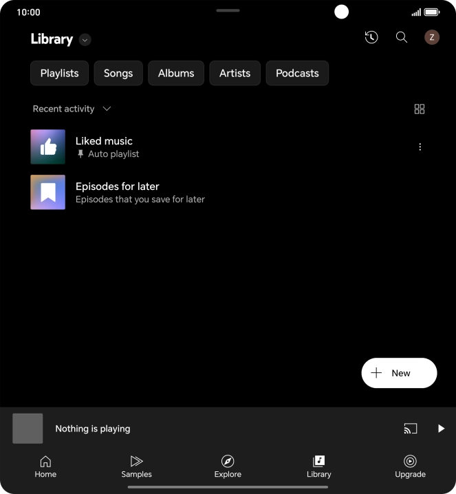 Press the drop down list. Press the drop down list.