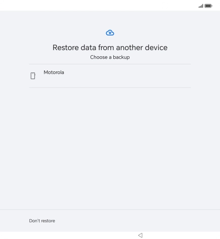 Press the required backup and your phone restores the content of the selected backup. Subsequently, follow the instructions on the screen to set up your phone and prepare it for use.