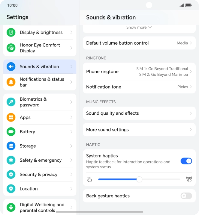 Press Phone ringtone. Press Phone ringtone.