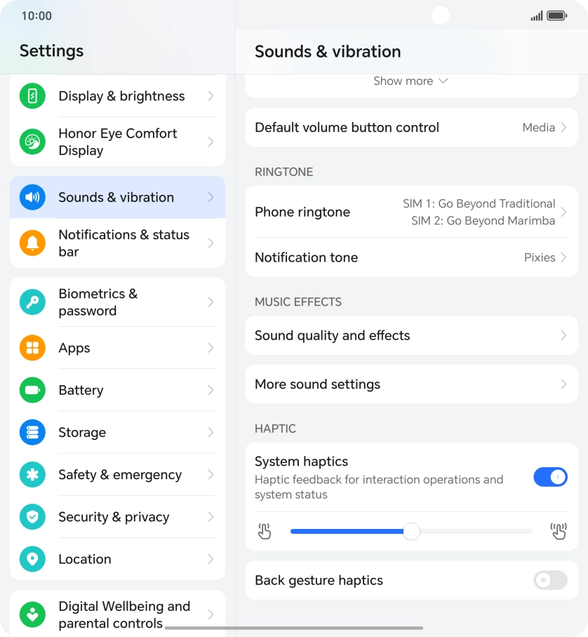 Press Phone ringtone. Press Phone ringtone.
