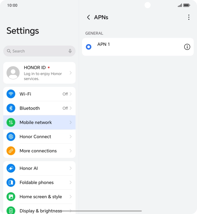 Press the menu icon. Press the menu icon.