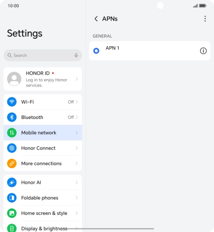 Press the menu icon. Press the menu icon.