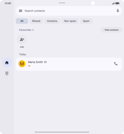 Press the menu icon.