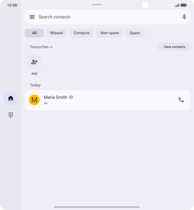 Press the menu icon.