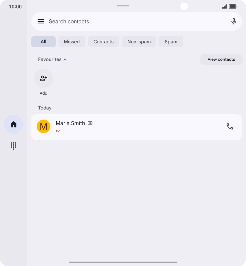 Press the menu icon.