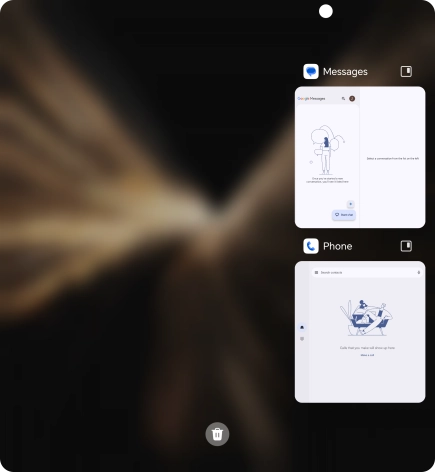 To end one running application, slide your finger upwards on the required application.