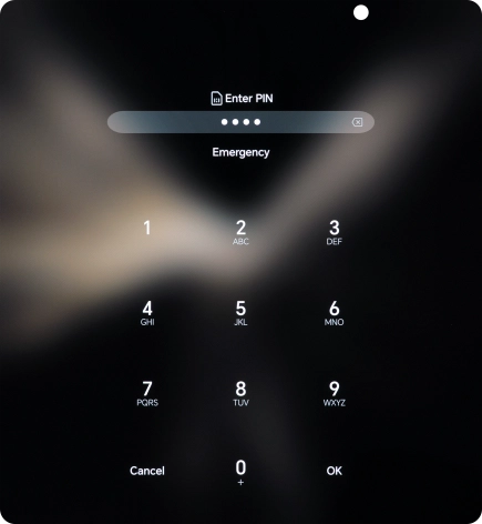 Key in a new four-digit PIN and press OK.