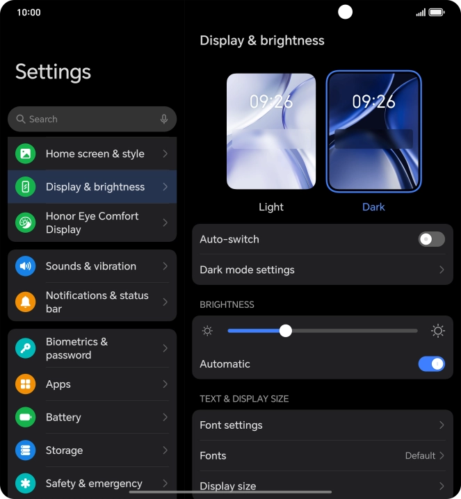Press the indicator next to Press the indicator next to