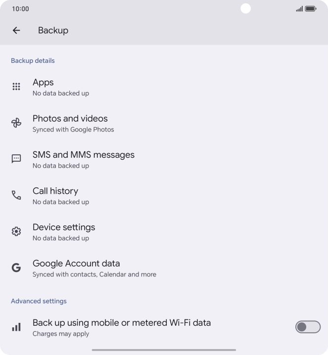 Press the indicator next to 