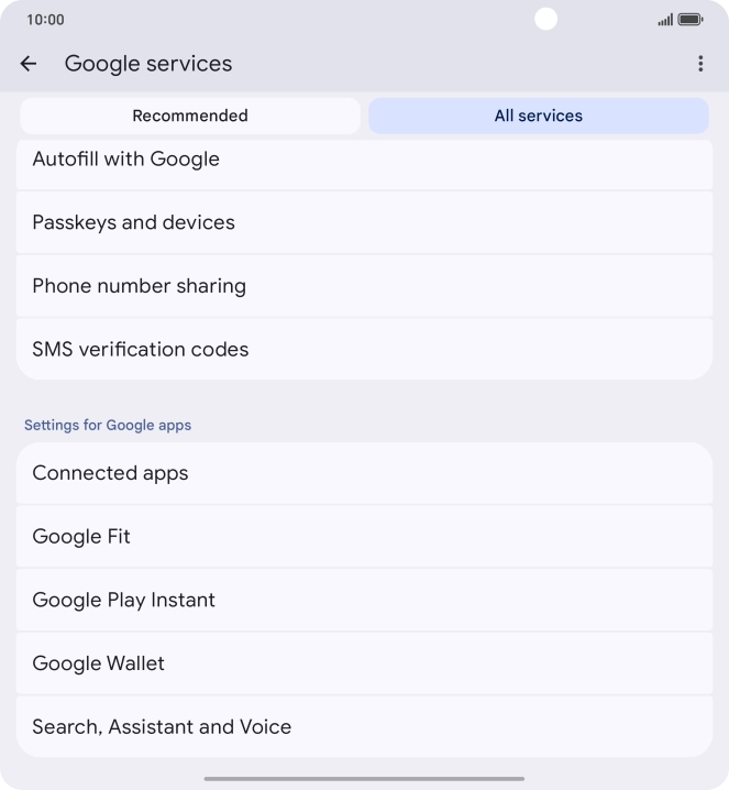 Press Search, Assistant and Voice.