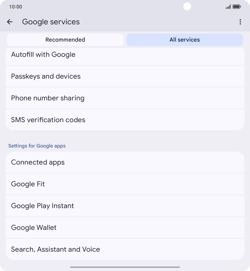 Press Search, Assistant and Voice.