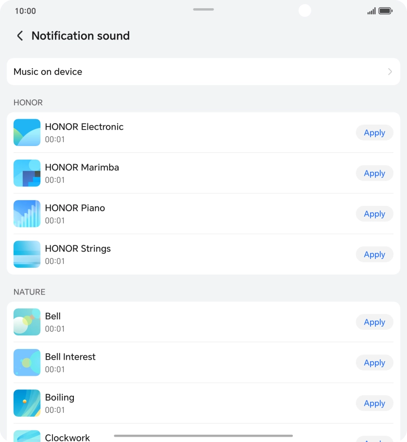 Press the required message tones to hear them. Press the required message tones to hear them.