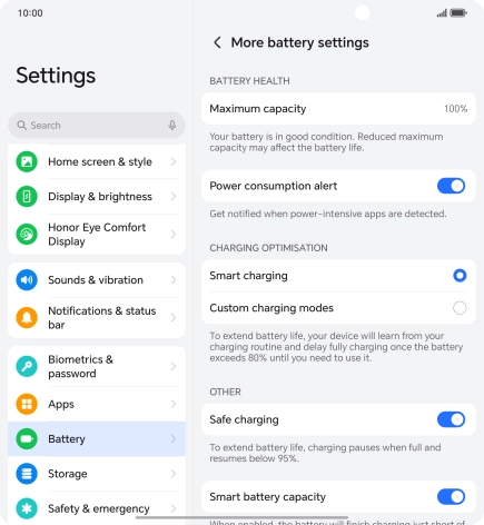 Press the indicator next to 