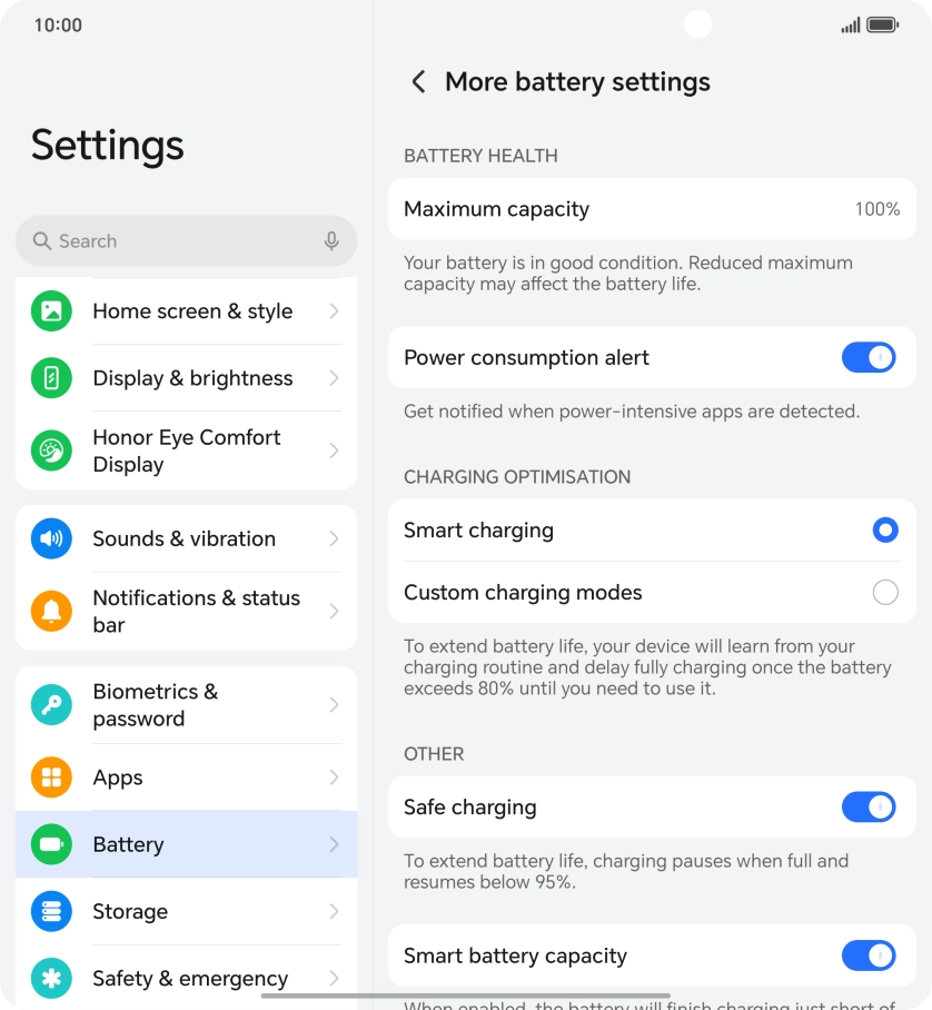 Press the indicator next to 