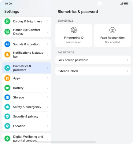 Press Fingerprint ID.