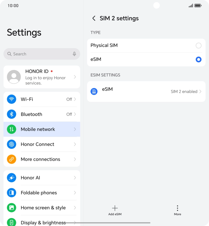 Press the required price plan. Press the required price plan.