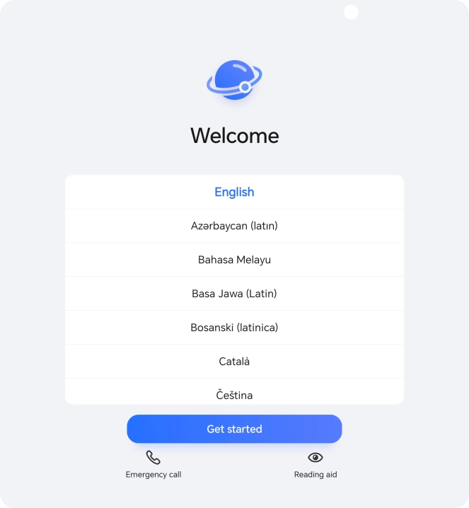 Press the required language.