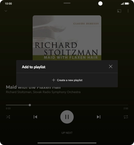 Press Create a new playlist. Press Create a new playlist.