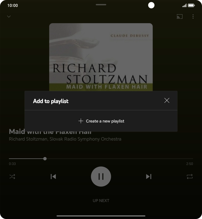 Press Create a new playlist. Press Create a new playlist.