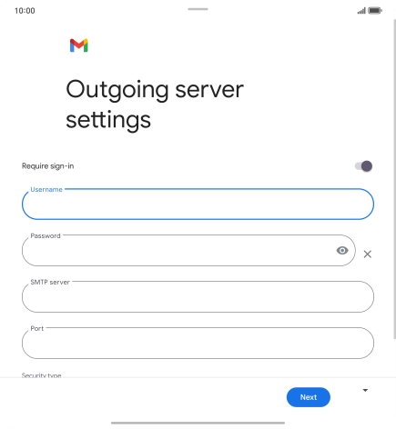 Press the field below 