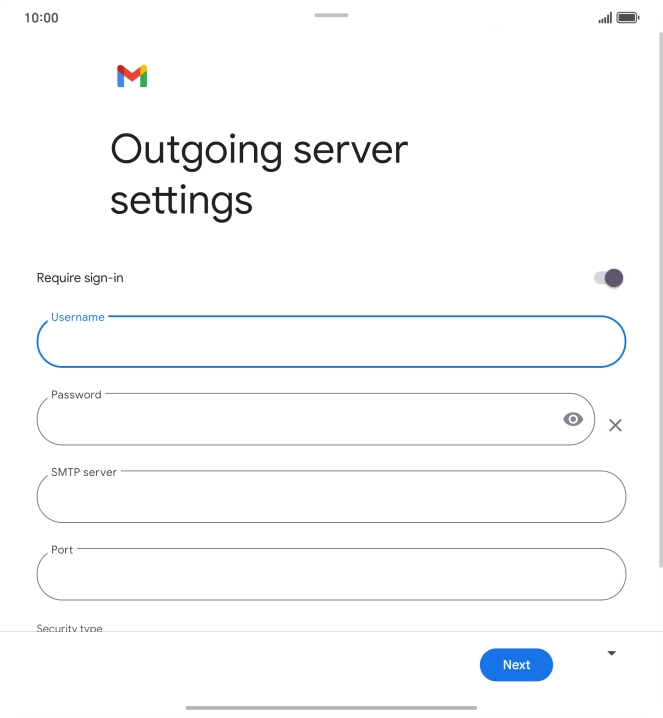 Press the field below 
