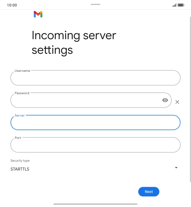 Press the field below 