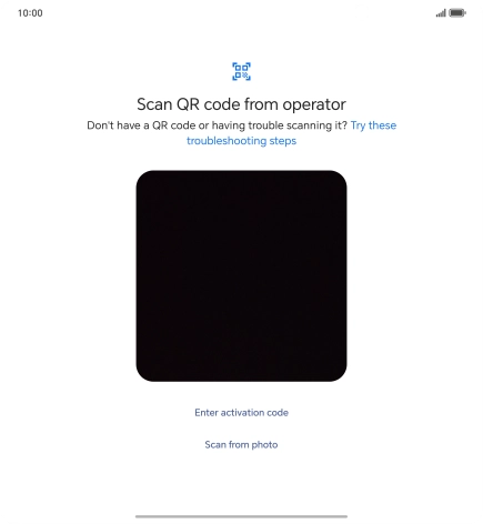 Place the QR code you've received inside the phone camera frame to scan the code.